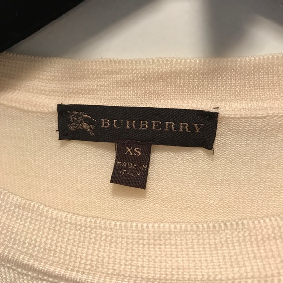 ♥️ BURBERRY SILK WOOL STUDDED BELL SLEEVE SWEATER - Picture 3 of 8